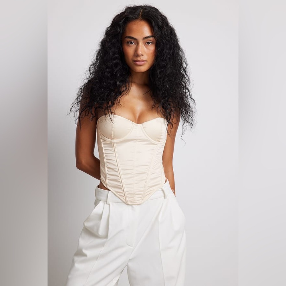 NA-KD Satin Tailored Corset
